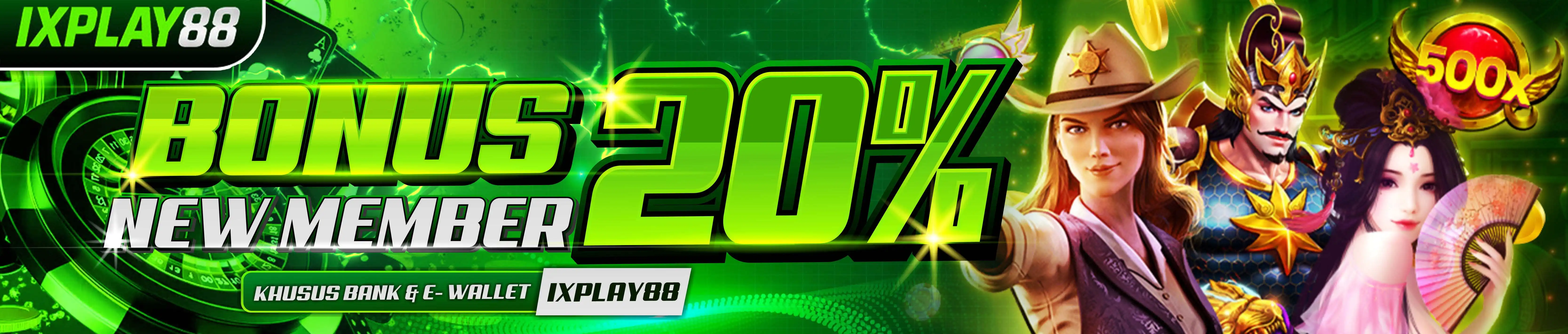 BONUS NEW MEMBER SLOT 20%